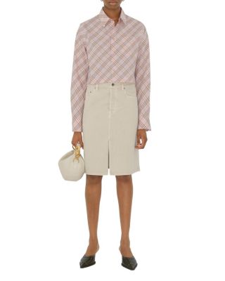 Cropped Check Cotton Shirt