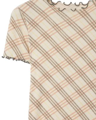 Check Stretch Cotton T-shirt