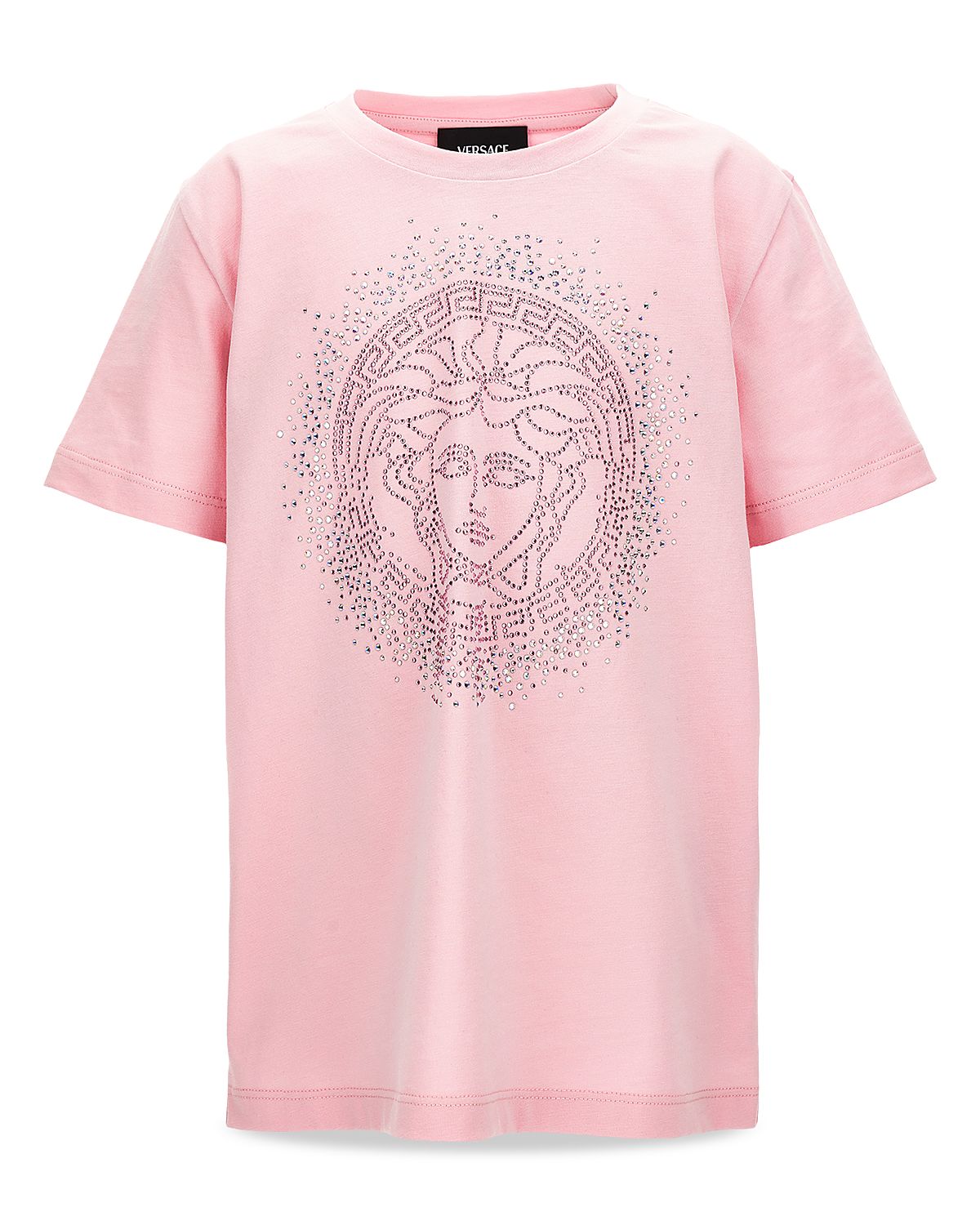 Versace Girls' Strass Medusa Embellished Jersey Tee - Little Kid, Big Kid