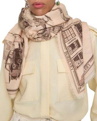  London Landmarks Wool Silk Scarf