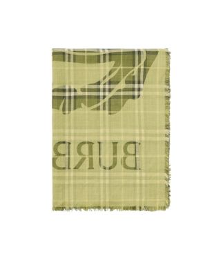  Wide EKD Check Wool Silk Scarf