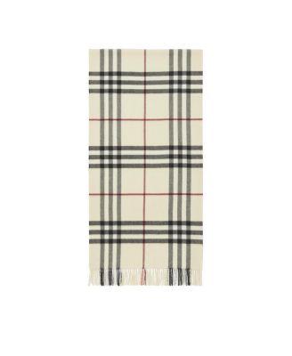 Wide Check Cashmere Scarf