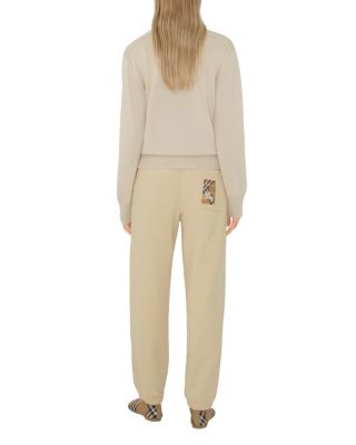 Check Label Cotton Jogging Pants