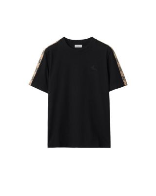 Check Trim Cotton T-shirt