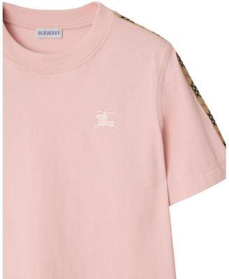 Check Trim Cotton T-shirt