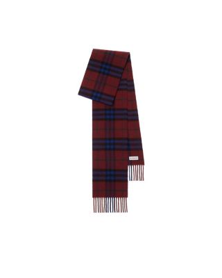 Narrow Check Cashmere Scarf