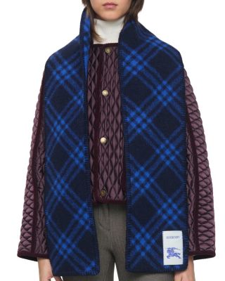  Narrow Check Wool Scarf