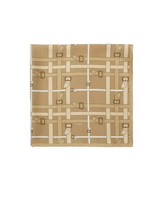  Belt Check Silk Scarf