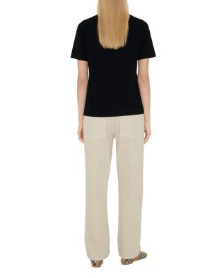 Check Label Cotton T-shirt