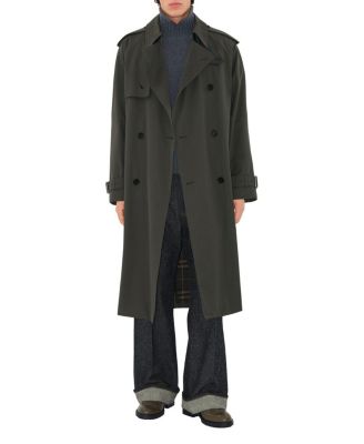Long Gabardine Trench Coat