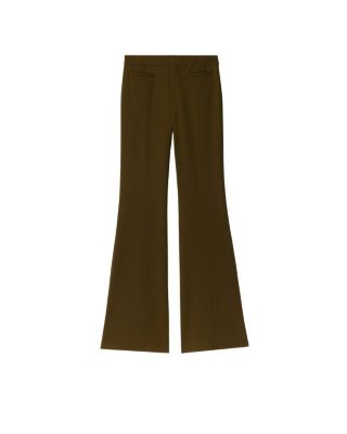 Nylon Wool Blend Tailored Trousers
