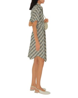 Check Cotton Shirt Dress