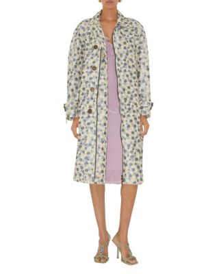 Long Daisy Lightweight Zip Car Coat