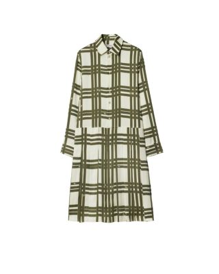 Ribbon Check Silk Dress