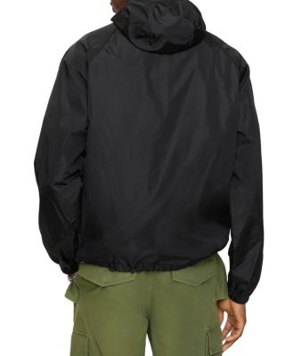 Checker-Tape Nylon Hooded Jacket