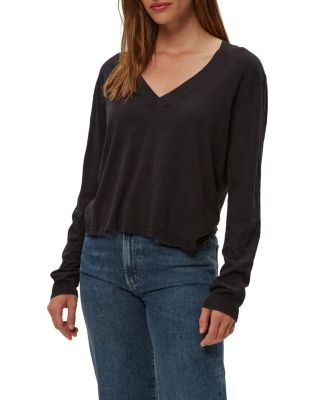 Brea Cropped V-Neck Tee