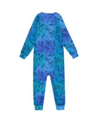  One-Piece Gradient Dinosaur Thermal Underwear - Little Kid