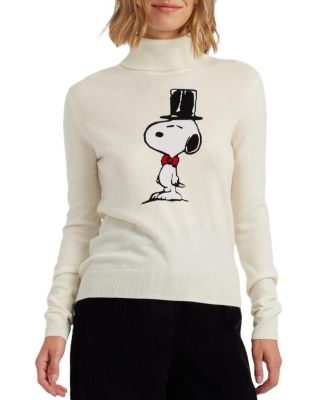  Women's Wool Cashmere Top Hat Snoopy Sweater