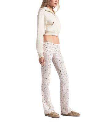 Cotton Jersey Foldover Pants