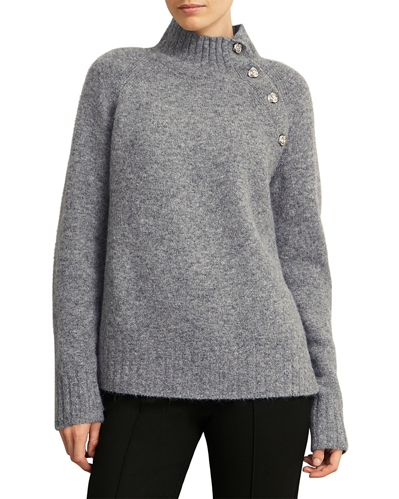 Hobbs London Lisbeth High Neck Sweater In Gray