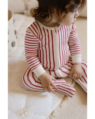 Unisex Stripes Away Ribbed Footie Sleeper - Baby