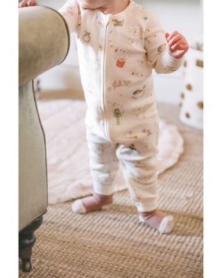 Unisex Partridge in a Pehr Tree Ribbed Footless Sleeper - Baby