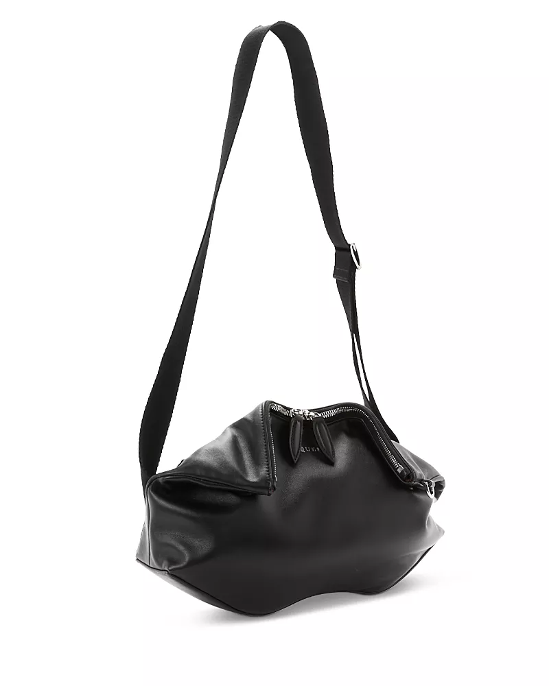 McQueen Manta Leather Messenger Bag