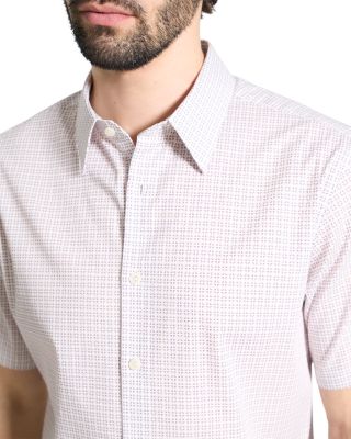Irving Short Sleeve Mini Geo Relaxed Fit Button Down Shirt