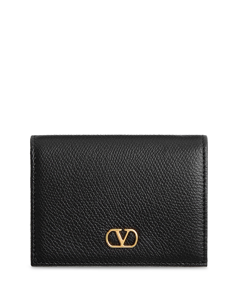 Valentino Garavani VLogo Signature Grainy Leather Wallet