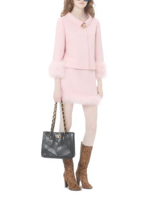 Laseine Small VLogo Leather Tote Bag