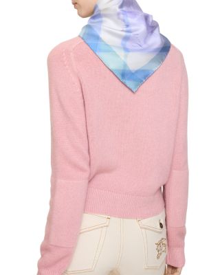 Watercolor Check Silk Scarf