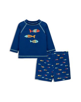 Boys' Fish Rash Guard and Swim Trunks Set, Baby