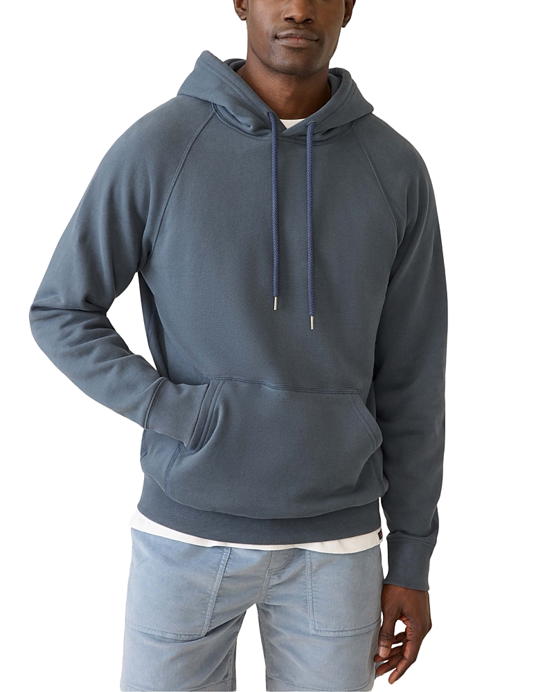 Faherty Fleece Hoodie In Blue