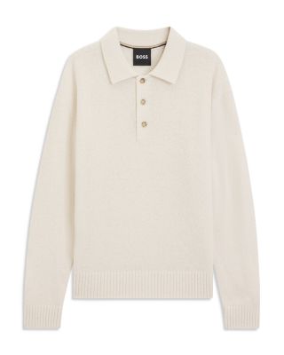 Hadone Relaxed Fit Wool Polo Sweater