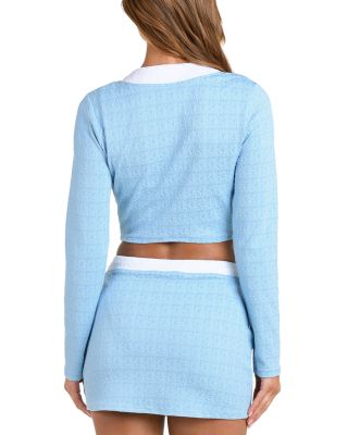 Adaline Color Blocked Swim Cover-Up Cardigan & Coco Color Blocked Skirt Cover-Up