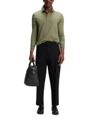 Pado Long Sleeve Mercerized Cotton Polo Shirt