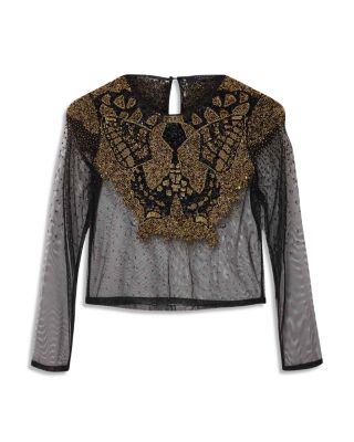 Greta Embellished Crop Top