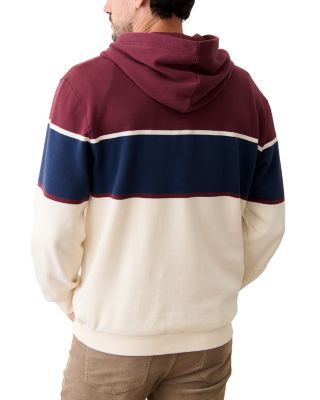 Relaxed Fit Color Block Fleece Hoodie