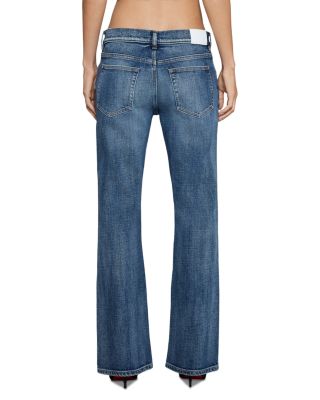 Miley Slouchy Mid Rise Bootcut Jeans in Blue Latch