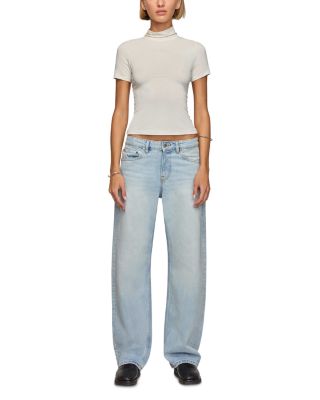 Alida High Rise Loose Bowed Jeans in Sanctuary