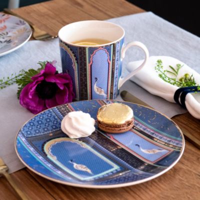 Sara Miller India Cake Plates, Set of 4