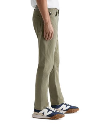 Everett Slim Straight Fit Twill Pants in Dusty Sage