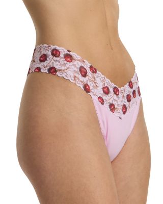 SUPIMA&reg; Cotton Original Rise Thong with Lace Trim