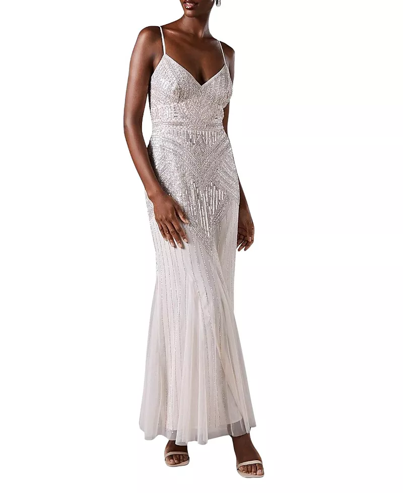 Coast Deco Embellished Cami Maxi Dress