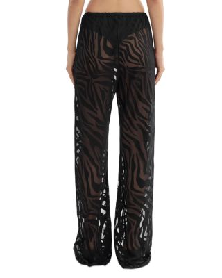 Sheer Zebra Pattern Pants