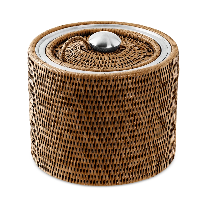 Sambonet Radici Home Collection Rattan Ice Bucket In Brown
