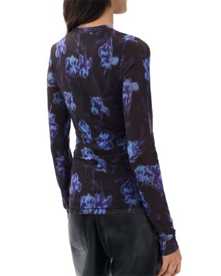 Yana Printed Mesh Long Sleeve Tee