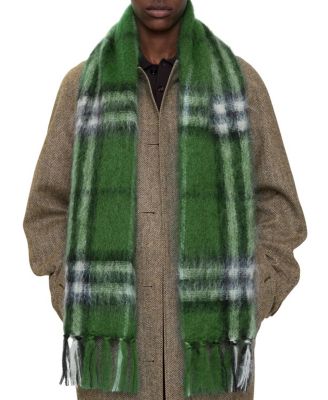  Check Mohair Wool Scarf
