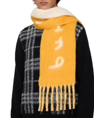  Reversible Logo Alpaca Wool Blend Scarf