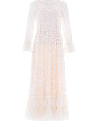 Celia Long Sleeve Ankle Gown